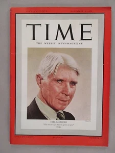 Time Magazine - December 4, 1939 ~~ Carl Sandburg - Bild 1 von 3