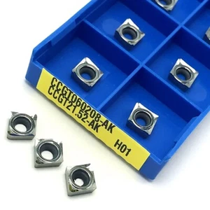 10Pcs CCGT060208-AK CCGT21.52-AK CNC Quality Indexable Carbide Turning Inserts - Picture 1 of 2
