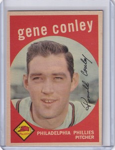 1959 Topps Baseball #492 Gene Conley - Philadelphia Phillies