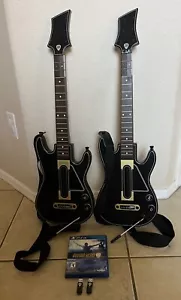 Guitar Hero Live PS4. 2 Guitars, 2 Dongles, 2 Straps & Game. Tested, Works Great - Picture 1 of 12
