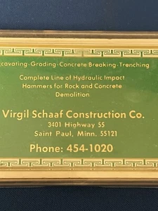 PLAYING CARDS ADVERTISING St. Paul Minnesota Virgil Schaffer Construction Co - Picture 1 of 3
