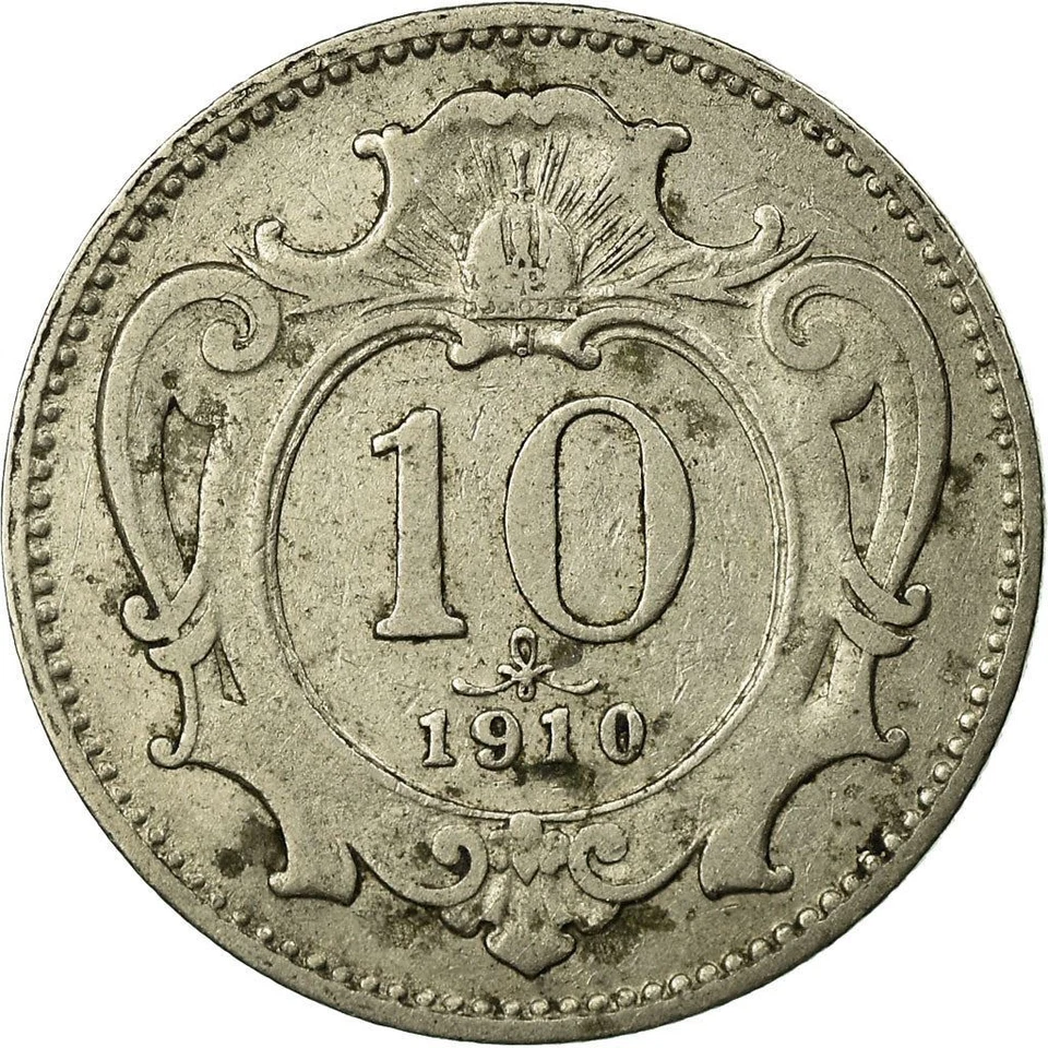Austrian Empire | 10 Hellers Coin | Habsburg-Lorraine Shield | 1892 - 1911 - Image 1 of 4