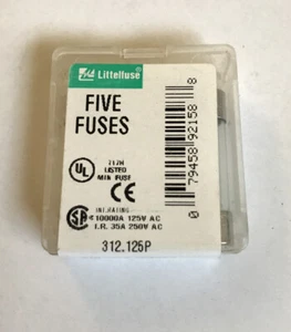 Littelfuse Schnellsicherungen 312 3A 250VAC, Karton mit 5 Sicherungen - Bild 1 von 3