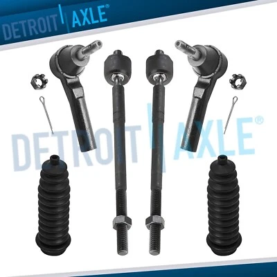 Inner Outer Tierod Set w/ Boots for 2007-2014 Chrysler 200 Sebring Dodge Avenger - Image 1 of 4