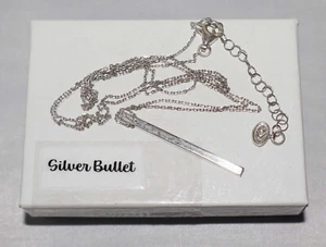 Silpada Sterling Silver Vertical Bar Minimalist Pendant Necklace - Picture 1 of 6