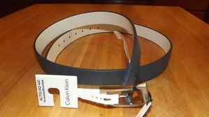 New men's Calvin Klein leather reversible belt. Size XL in blue & white with tag - Picture 1 of 9