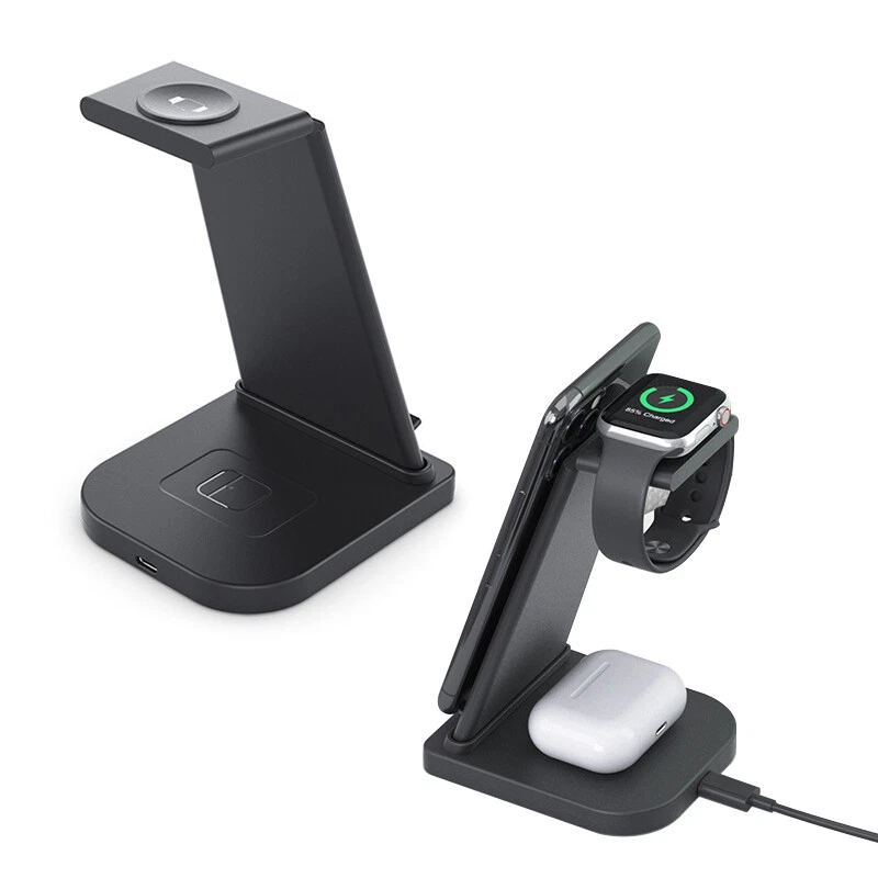3 in 1 Wireless Charger Dock Stand for Apple Watch Serie Air Pods iPhone