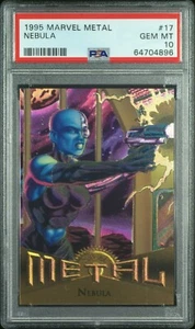 Nebula - 1995 Fleer Metal Marvel Card #17 PSA 10 GEM MINT Graded Pop 11! - Picture 1 of 2