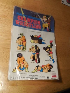 1985 Jak-Pak Rub-On Transfers Champion Wrestling New Vintage - Picture 1 of 6