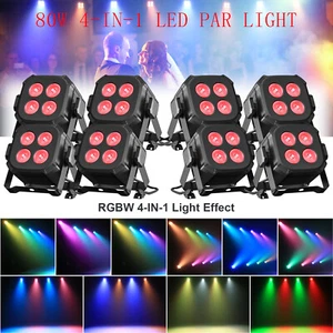 4 LEDs PAR Light RGBW 4in1 Stage Lighting DMX512 DJ Disco Party Club Show Light - Picture 1 of 16