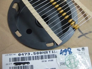 5X 0473.500MRT1L Fuses with Leads (Through Hole) 125V .5A Slo-Blo - Bild 1 von 4