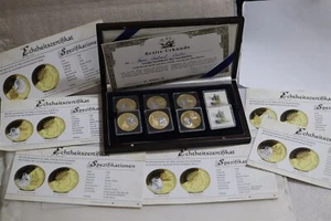 🧭🇫🇯 FIJI 6 PROOF GOLD PLATED COINS 2009 IN BOX + COA SCARCE B79 #49 CG42 - Picture 1 of 8