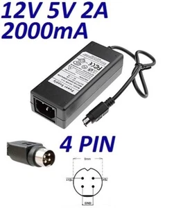 Cargador Corriente 12V 5V 2A 1.5A 4 PIN Reemplazo CONCEPTRONIC S026AN12001502 - Imagen 1 de 6