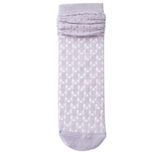 Girl's Knee Length Check Grid Socks Summer Thin Stretchy Cotton Stockings Tights - Picture 1 of 16