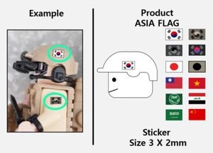 A 3mm ASIA Flag stickers military minifigure ww2 RC compatible with Lego - Picture 1 of 16