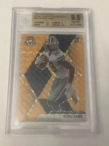 2020 Mosaic #207 CeeDee Lamb RC Rookie Orange Fluorescent/25 SP BGS 9.5 Gem Mint - Picture 1 of 2