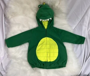 Carters Cozy Baby Dinosaur Halloween Costume 12 mo Unisex Boy Girl Hoodie Zip Up - Picture 1 of 6