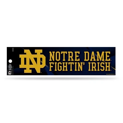 Notre Dame Fightin' Irish Bumper Sticker NEW!! 3 x 11 Inches Free Shipping! - Image 1 of 2