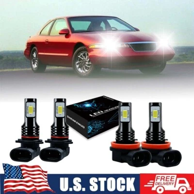 6000K Bombillas LED blancas para Lincoln Mark VIII haz alto y bajo 1993-1998 Foto 1 de 4