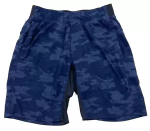 Pantalones Cortos Lululemon Para Hombre Talla Mediana Forrados Correr Yoga Rendimiento Atlético Camuflados - Imagen 1 de 15