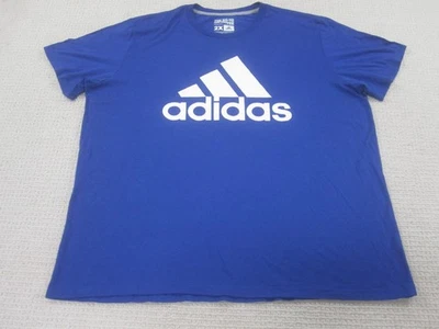 Adidas Shirt Mens 2XL Blue Go-To Performance Tee Logo Athletic Training Crewneck - Image 1 of 4