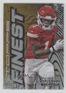 Topps Finest Gold Refractor 2024/10 Xavier Worthy Keon Coleman novato radiocontrol - Imagen 1 de 4