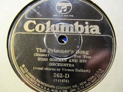 1925 ROSS GORMAN Earl Carroll Or RED NICHOLS Miff Mole Somebody's Eyes COL 563 - Image 1 of 2