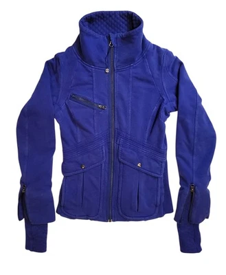 Chaqueta azul Lululemon para mujer talla 6 Its Happening cremallera completa Y2K Foto 1 de 4