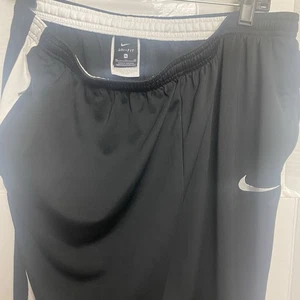 Nike Dri-Fit Track Pants Mens - Size XL - Black Elastic Waist Athletic - Picture 1 of 6