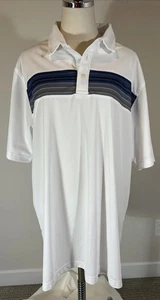 Pebble Beach Men's Dry-Luxe Performance Golf Polo Shirt XXL White NWOT 50” Chest - Picture 1 of 5