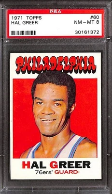 1971 TOPPS #60 Hal Greer PSA 8 NM-MT 30161372  - Image 1 of 3