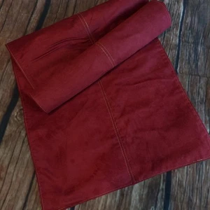 Autumn Market Red Table Runner Faux Suede Extra Long 16x90 NEW NWT - Picture 1 of 7