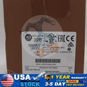 22B-D010N104 Allen Bradley SER A Powerflex 40 AC Drive 5HP SEALED - Picture 1 of 4