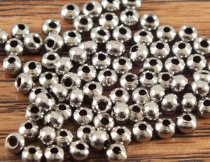 Brass Beads for Fly Tying - Nickel - 3/32" 2.5mm 50 pkg MAT225 - Picture 1 of 1