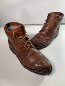 Hellbraun Goodyear genähte Wingtip Brogue Country Stiefel 7,5 R - Bild 1 von 8