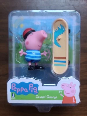 Juego de 2 figuras de monopatín Peppa Pig Cruisin’ George con dinosaurio  Foto 1 de 2