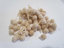 59 Vintage Cream Off White Small Round Crochet Lace Button Lot