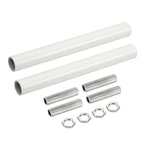 2 Set Verlängerungsstangensatz M10 3,94" Überwurfmutter mit Gewinderohr Weiß - Bild 1 von 5