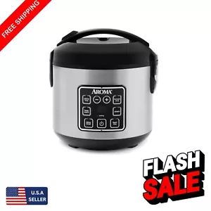 8-Cup Digital Rice Cooker & Food Steamer: Stainless Steel, 2 Qt, Easy Cooking - Picture 1 of 10