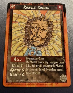 Carta Sciamano White Wolf Rage CCG TCG Kinfolk 1995 - Foto 1 di 4