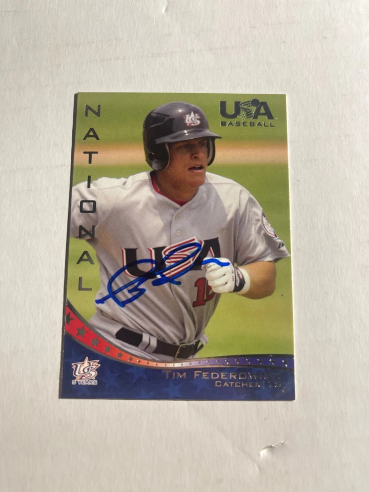 Los Angeles Dodgers TIM FEDEROWICZ Signed Card - Image 1 of 1