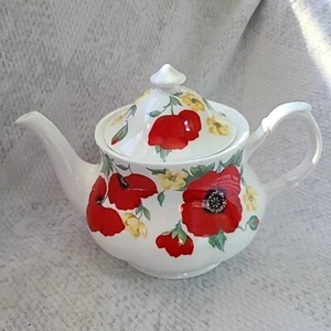 4 cup Teapot Roy Kirkham, Monet, Made in England, floral Fine Bone China 1992 - Picture 1 of 1