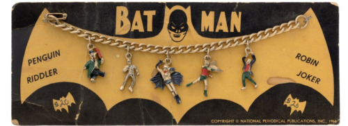 Vintage Batman Charm Bracelet National Periodical Publications, 1966 Joker Robin