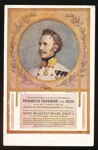 AK vom Feldmarschallleutnant Heinrich Freiherr von Hess (P195) - Imagen 1 de 2