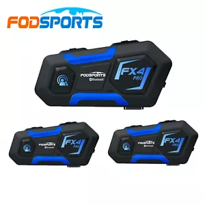 3XFX4 PRO Bluetooth Motorcycle Intercom 4Riders 1000m Helmet Headset Interphone - Picture 1 of 11