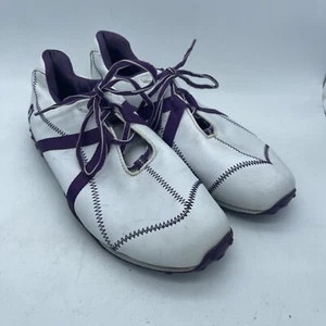 FootJoy FJ Women’s White/Purple M Lace Up Project Golf Shoes 95622 Size 9 - Picture 1 of 9