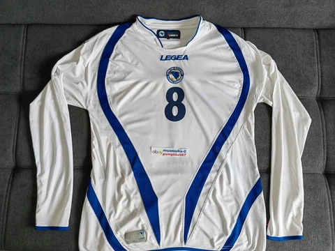 Miralem Pjanic #8 Bosnia Shirt Bosna Dres Legea BiH Trikot Long L Jersey Cover