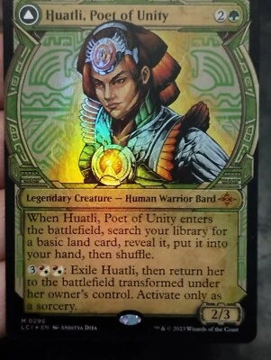 MTG FOIL HUATLI POET OF UNITY / ROAR OF THE FIFTH PEOPLE -LCI - ENGLISH NM - Imagen 1 de 2