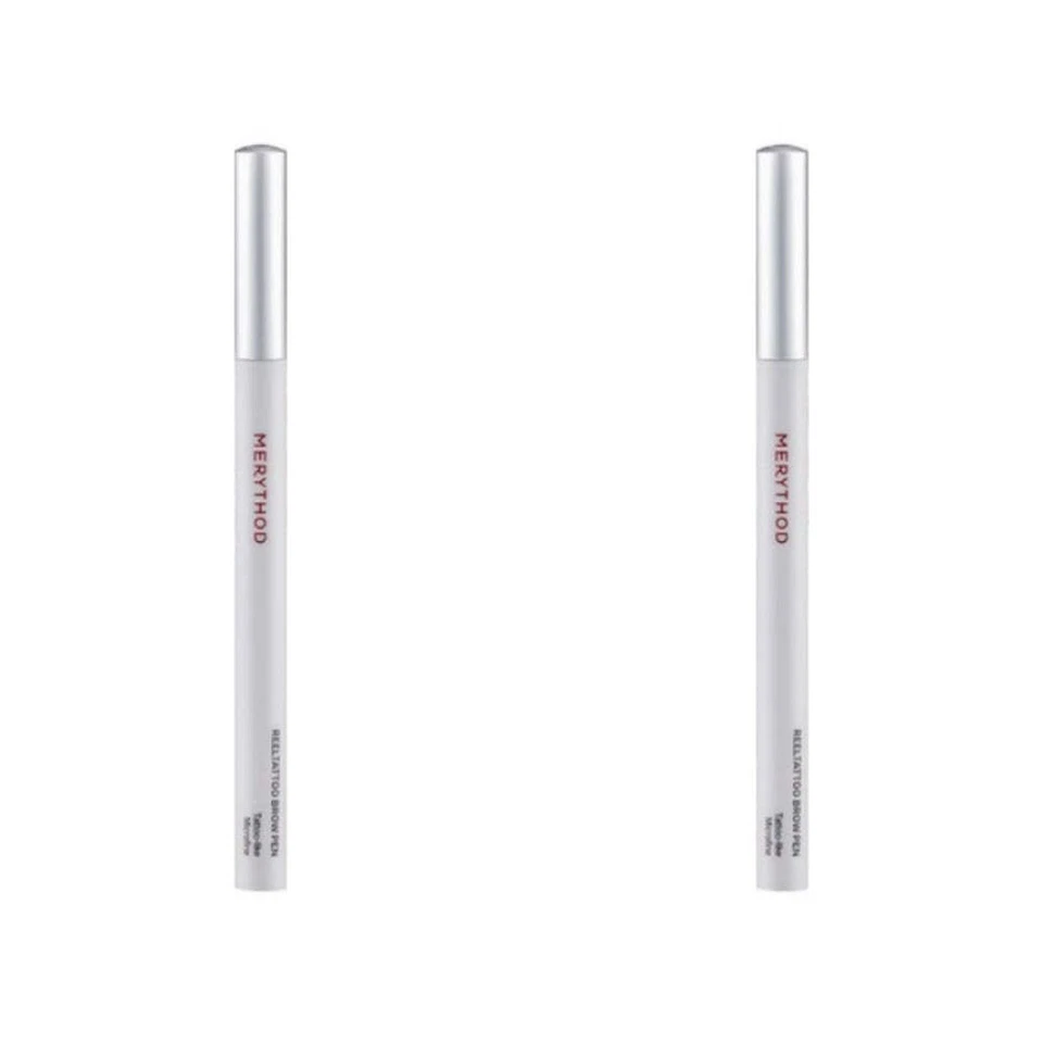 Merythod Reeltattoo Eyebrow Pen 01 Dark Brown 0.9g*2Pcs - FREE SHIPPING - Image 1 of 1