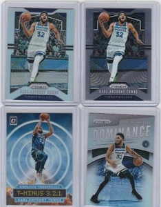 Karl Anthony Towns 2019-2020 Panini Prizm Silver Timberwolves Lot X4 - Picture 1 of 2